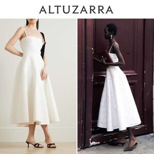 ALTUZARRA Connie Cotton-Poplin Midi Dress Sz FR 38 US 6 in White NWT 2495$